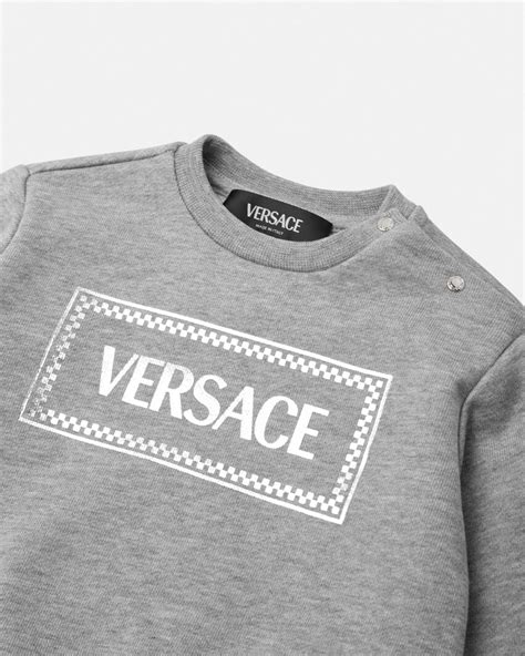 etichetta versace felpa|Versace Felpa 90s Vintage Logo Con Zip .